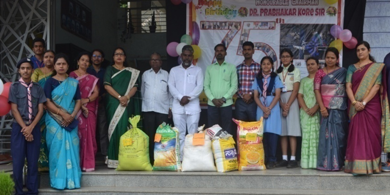 Donated food items to NGO