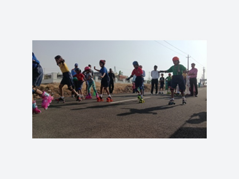 KLE Society's Smt. C.B. Ranamode School Athani Hosts Successful Skating Mini Marathon